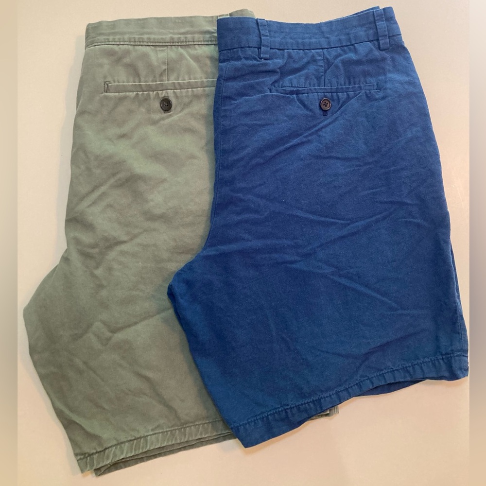 Banana Republic Aiden Shorts (2 pairs) Blue & Olive